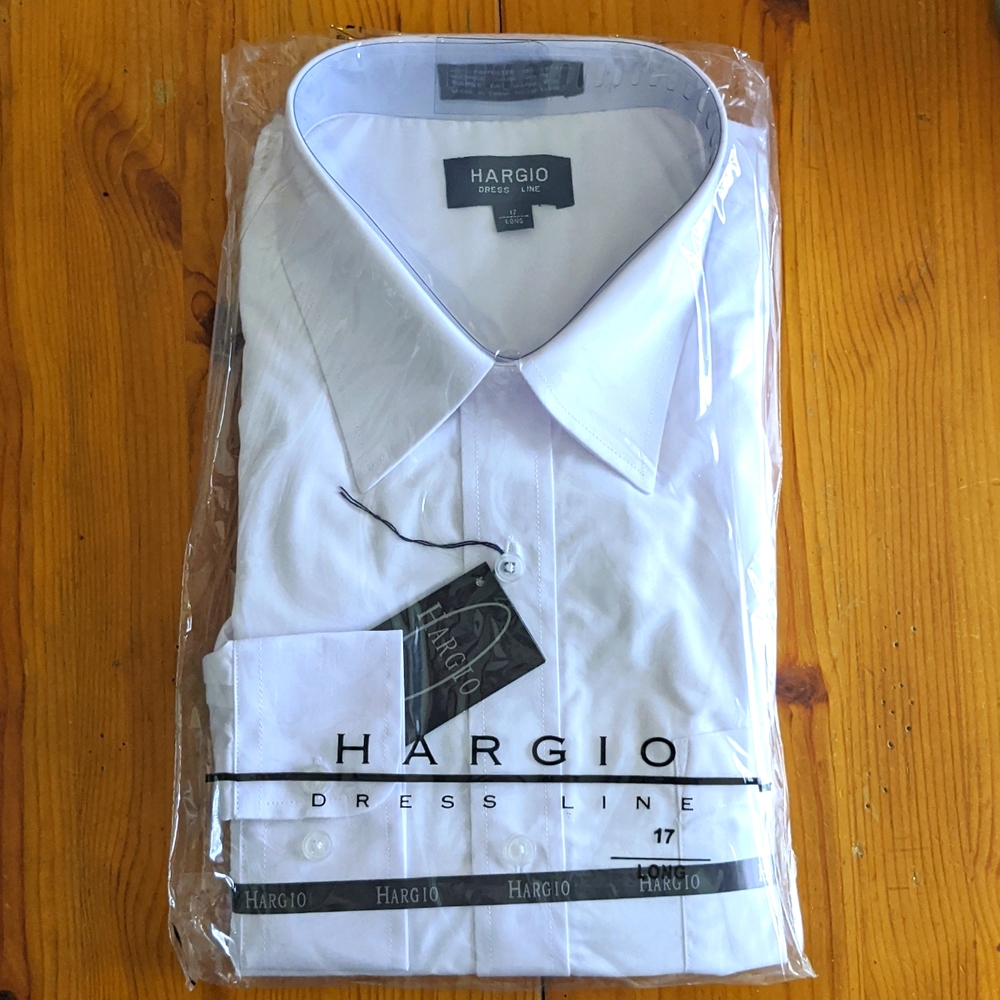 Hargio Dress Line Long Sleeve Dress Shirt  NWT